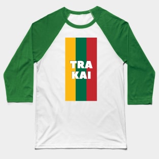 Trakai City in Lithuanian Flag Vertical Baseball T-Shirt